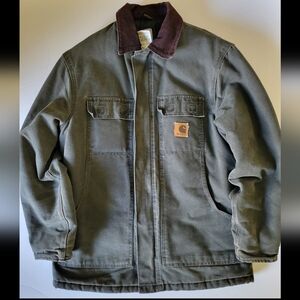 Carhartt Arctic Jacket Nylon Quilt Lined Mens C26 MOS Moss Green 2003 EUC